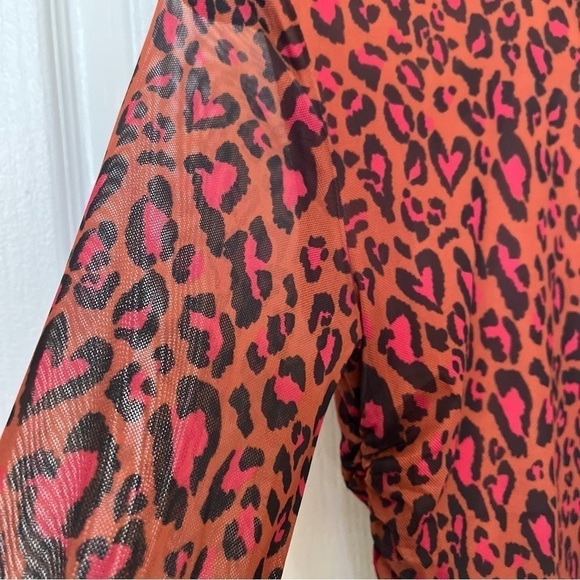 Farm Rio mesh leopard shirt - Picture 3 of 4